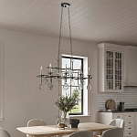 Люстра подвесная с 8-ю лампами и стеклянными круглыми подвесками Currey & Company варинант исполнения - 4 | Loft Concept во Владивостоке