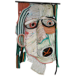 Арт-Объект плетеный из нитей большой портрет Joana Schneider  варинант исполнения - 3 | Loft Concept во Владивостоке