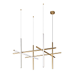 Люстра с 6-ю цилиндрическими плафонами на тонких тросах Trumpet tube варинант исполнения - 2 | Loft Concept во Владивостоке