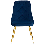 Стул в темно-синей велюровой обивке Ward Dark Blue Velour Chair варинант исполнения - 2 | Loft Concept во Владивостоке