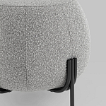 Пуф в ткани букле серого цвета Pikelet варинант исполнения - 3 | Loft Concept во Владивостоке