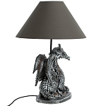 Настольная лампа с абажуром Дракон Silver Dragon варинант исполнения - 3 | Loft Concept во Владивостоке
