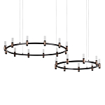 Люстра подвесная с цилиндрическими плафонами на двух круглых подвесах  Arnaut Light варинант исполнения - 1 | Loft Concept во Владивостоке