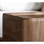 Прикроватный деревянный столик с 2-мя ящиками Moon Walnut Furniture варинант исполнения - 8 | Loft Concept во Владивостоке