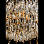 Люстра круглая с хрустальными подвесками на золотистом каркасе Roul Crystal Light варинант исполнения - 5 | Loft Concept во Владивостоке