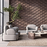 Гипсовая 3D панель с принтографией PM-108 варинант исполнения - 3 | Loft Concept во Владивостоке