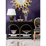 Чаша из прозрачного стекла с бронзовым ободком и фигурками бабочек Eden Garden варинант исполнения - 3 | Loft Concept во Владивостоке