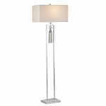 Торшер с прямоугольным тканевым абажуром на белом мраморном основании Silver Threads варинант исполнения - 4 | Loft Concept во Владивостоке