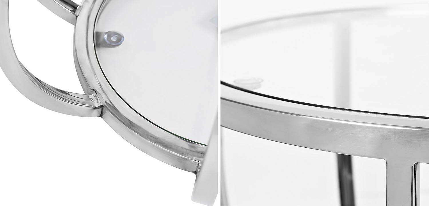 Приставной стол Fedric Side Table silver Приставной стол Fedric Side Table silver - Loft-Concept во Владивостоке