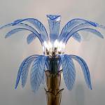 Торшер Glass Decorated Palm Floor Lamp Blue Листья Пальмы  варинант исполнения - 1 | Loft Concept во Владивостоке