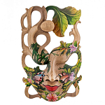 Маска деревянная резная расписная Tropical Paradise варинант исполнения - 3 | Loft Concept во Владивостоке