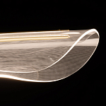 Люстра линейная с прозрачным волнообразным плафоном Wave Line варинант исполнения - 5 | Loft Concept во Владивостоке