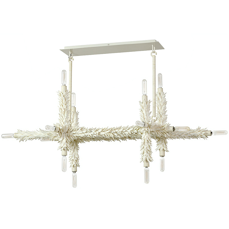 Люстра линейная White Bionic Petals Harmony Linear Chandelier Молочный Белый Люстра линейная White Bionic Petals Harmony Linear Chandelier Молочный Белый во Владивостоке | Loft Concept