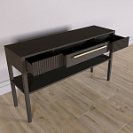 Дизайнерская Консоль с полкой и ящиком Primo Темный орех варинант исполнения - 6 | Loft Concept во Владивостоке