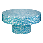 Стол Кофейный с инкрустацией Flower Blue варинант исполнения - 1 | Loft Concept во Владивостоке