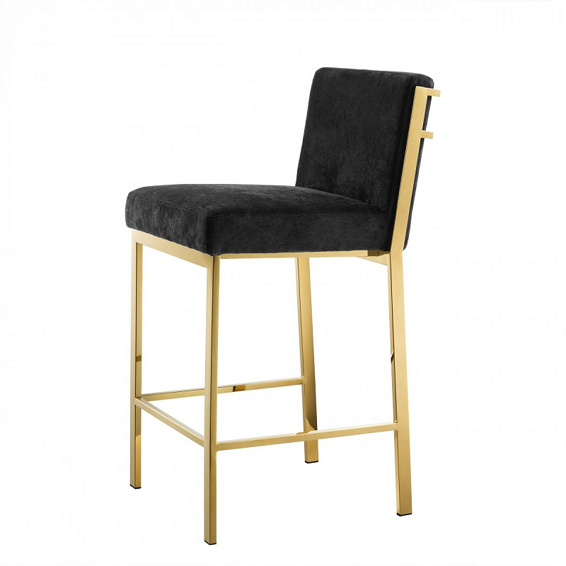 Полубарный стул Eichholtz Counter Stool Scott Gold Черный Глянцевое золото Полубарный стул Eichholtz Counter Stool Scott Gold Черный Глянцевое золото во Владивостоке | Loft Concept