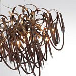 Люстра подвесная с объемной композицией из скрученных лент и металлических цепочек Atlantis Chain варинант исполнения - 3 | Loft Concept во Владивостоке