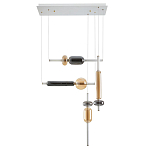 Люстра подвесная из металла и стекла Harmony of Strict Lines варинант исполнения - 1 | Loft Concept во Владивостоке