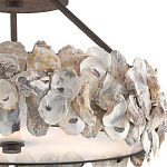 Потолочный светильник круглый с абажуром из устричных раковин Sea Ravens варинант исполнения - 1 | Loft Concept во Владивостоке