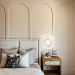 Светодиодное бра круглой формы с металлической рамой золотого цвета Marble Glow варинант исполнения - 2 | Loft Concept во Владивостоке