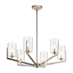 Люстра с 6-ю прозрачными цилиндрическими плафонами Kichler варинант исполнения - 10 | Loft Concept во Владивостоке