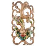 Маска деревянная резная расписная Tropical Paradise варинант исполнения - 4 | Loft Concept во Владивостоке