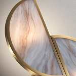 Бра с двумя полукруглыми плафонами из искусственного алебастра в бронзовой оправе Marbella варинант исполнения - 9 | Loft Concept во Владивостоке