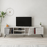 ТВ-тумба с 3-мя дверцами и полками Grey Albe TV Stand варинант исполнения - 3 | Loft Concept во Владивостоке