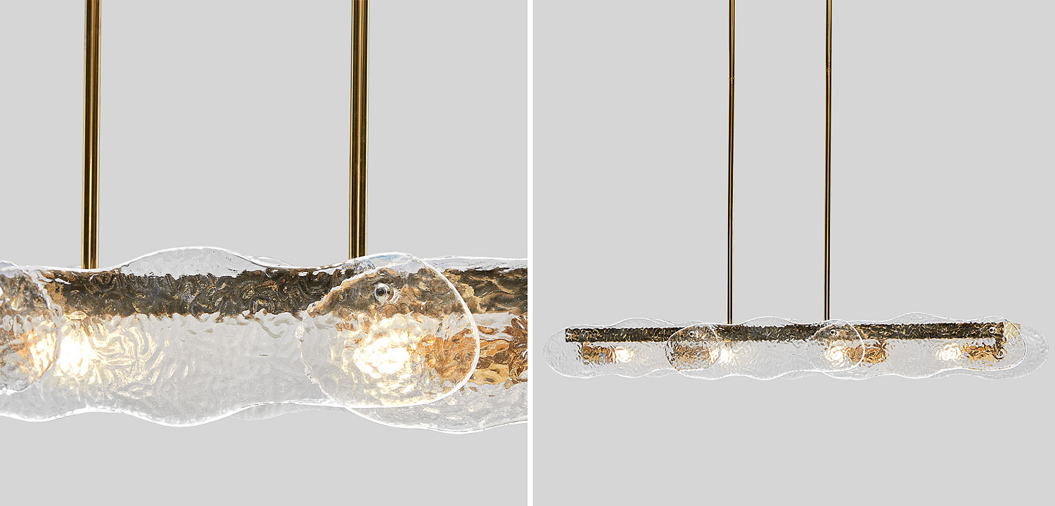Люстра Linear Glass Clouds Chandelier Люстра Linear Glass Clouds Chandelier - Loft-Concept во Владивостоке