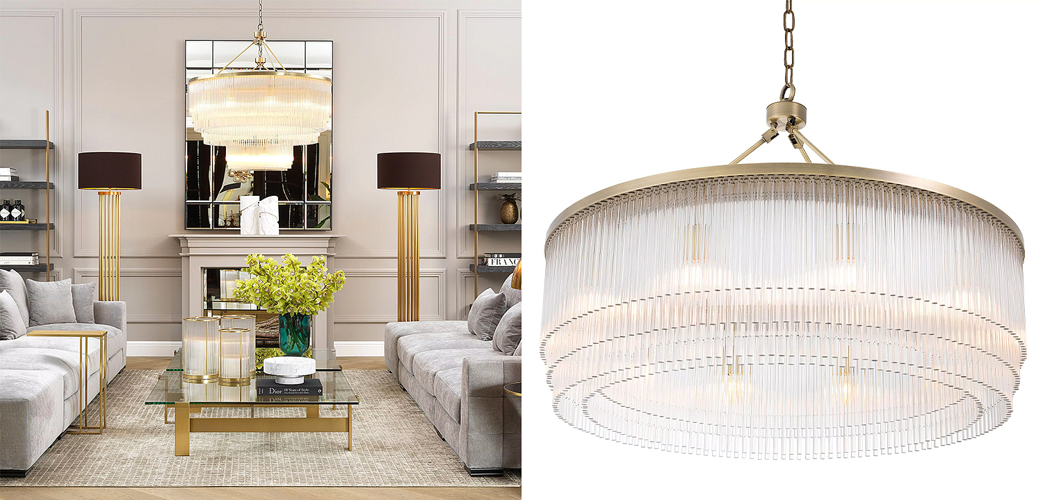Люстра Eichholtz Chandelier Hector L Brass Люстра Eichholtz Chandelier Hector L Brass - Loft-Concept во Владивостоке