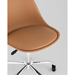 Офисный стул на металлическом основании EGGERY Brown пластик варинант исполнения - 2 | Loft Concept во Владивостоке