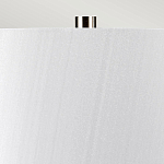 Настольная лампа с круглым фарфоровым основанием ручной работы с покрытием глазурью и белым абажуром из искусственного шелка Elstead Lighting варинант исполнения - 3 | Loft Concept во Владивостоке