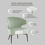 Современное мягкое кресло на металлических ножках Rakush Pistachio варинант исполнения - 9 | Loft Concept во Владивостоке