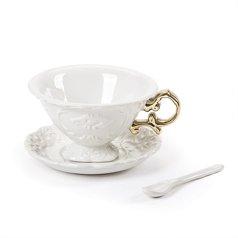 Чайная пара Seletti I-Tea Gold Белый Золотой Чайная пара Seletti I-Tea Gold Белый Золотой во Владивостоке | Loft Concept