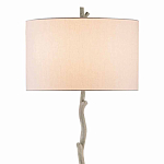 Торшер с цилиндрическим тканевым абажуром на каркасе в виде тонкого дерева Gray Branch варинант исполнения - 1 | Loft Concept во Владивостоке