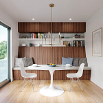 Люстра с 6-ю лампами на тонких изогнутых рожках в современном стиле Feiss варинант исполнения - 7 | Loft Concept во Владивостоке