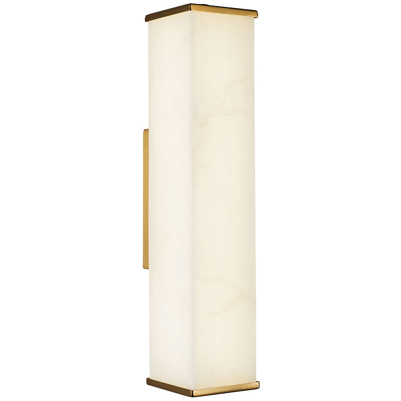 Бра со стеклянным плафоном Giustino Long Wall Lamp Белое матовое стекло Латунь Бра со стеклянным плафоном Giustino Long Wall Lamp Белое матовое стекло Латунь во Владивостоке | Loft Concept