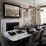 Обои ручная роспись Distant Bamboo Special Colourway on Lead Grey dyed silk варинант исполнения - 1 | Loft Concept во Владивостоке