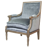 Кресло William Classical Armchair grey velvet варинант исполнения - 3 | Loft Concept во Владивостоке