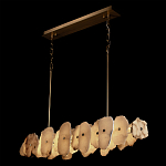 Подвесной светильник с фигурными элементами из белого алебастра Cryptocrystalline Stone варинант исполнения - 6 | Loft Concept во Владивостоке