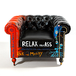 Кресло "Умный Умник" Rick and Morty graffiti chair натуральная кожа  варинант исполнения - 2 | Loft Concept во Владивостоке