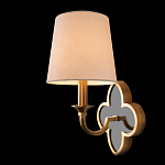 Бра с белым текстильным абажуром и фигурным основанием с зеркальной вставкой Vitorino варинант исполнения - 2 | Loft Concept во Владивостоке