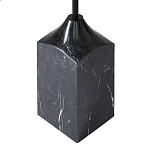 Кофейный столик с круглой столешницей и мраморным основанием Steel Reliability варинант исполнения - 3 | Loft Concept во Владивостоке