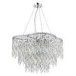 Люстра подвесная с хрустальными подвесками и металлическим основанием цвета Хром Ludivine Lighting варинант исполнения - 1 | Loft Concept во Владивостоке