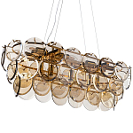 Люстра с круглыми стеклянными подвесками Cardiel Amber Glass Chandelier варинант исполнения - 1 | Loft Concept во Владивостоке