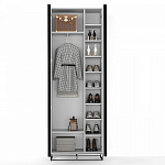 Двухдверный шкаф белого цвета Strict Lines варинант исполнения - 4 | Loft Concept во Владивостоке