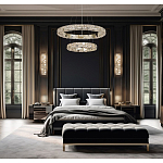 Люстра из 2-х колец с мозаичным хрустальным оформлением Sparks of Crystal варинант исполнения - 2 | Loft Concept во Владивостоке